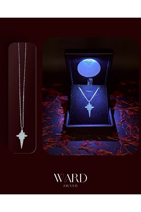گردنبند نقره سفید زنانه 925 عیار Ward silver - کد 922616500