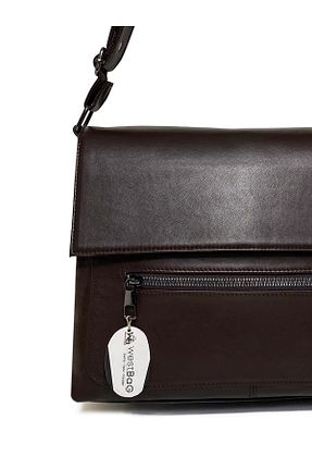 کیف پستچی قهوه ای مردانه چرم خالص westbag - کد 922644469