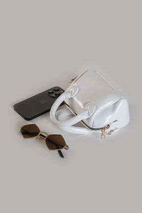 کیف دوشی سفید زنانه چرم مصنوعی Çantacımstore - کد 922440317