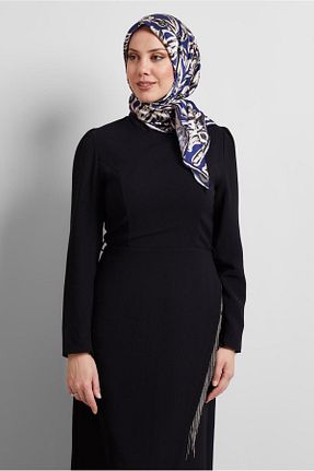 روسری سرمه ای پلی استر Alvina - کد 922659411