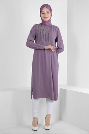 تونیک حجاب بنفش زنانه پلی استر Alvina - کد 805631006