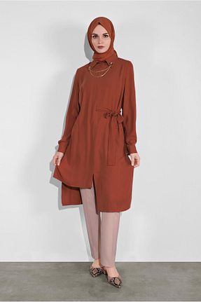 تونیک حجاب نارنجی زنانه پلی استر Alvina - کد 823172363