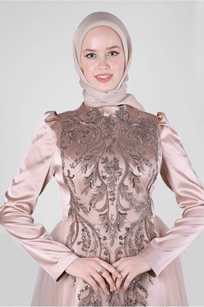 روسری بژ پلی استر Alvina - کد 805630774
