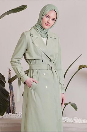 ترنچکت حجاب سبز زنانه پنبه پلی استر Alvina - کد 922659357