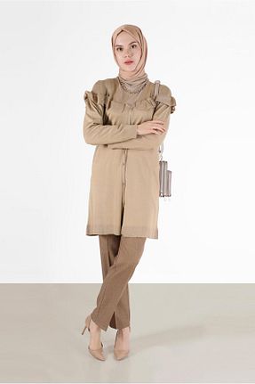 رویه حجاب بژ زنانه اکریلیک Alvina - کد 804331394