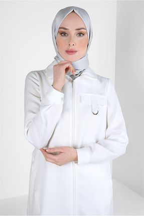 تونیک حجاب سفید زنانه پلی استر Alvina - کد 797558882