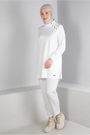 ست گرمکن حجاب سفید زنانه رگولار Alvina - کد 858293043