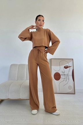 ست بالاتنه و پائین تنه اسپرت قهوه ای Silerra - کد 923314307