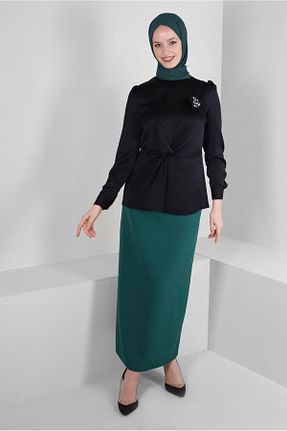 بلوز حجاب مشکی زنانه رگولار Alvina - کد 799159274