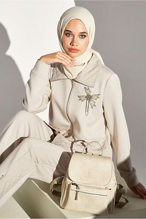 ست گرمکن حجاب نباتی زنانه رگولار Alvina - کد 878487183
