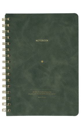 دفتر سبز چرم وگان Victoria