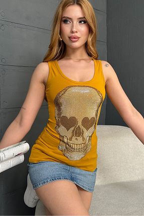 تیشرت نارنجی زنانه اسلیم فیت RICH GLAM - کد 922674365