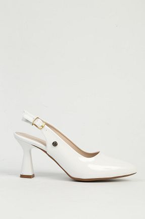 کفش پاشنه بلند کلاسیک سفید زنانه پاشنه ضخیم Pierre Cardin - کد 922680946