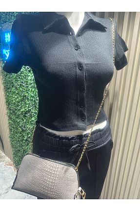 پیراهن مشکی زنانه کراپ mor butik - کد 922677311