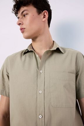 پیراهن خاکی مردانه رگولار Defacto - کد 894313923