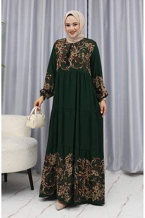 لباس حجاب سبز زنانه Relaxed sefamerve - کد 922685388
