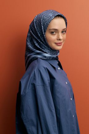 روسری سرمه ای İpek Tivil Qef - کد 923323707