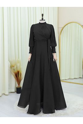 لباس مجلسی حجاب مشکی زنانه یقه ایستاده Modamorfo - کد 923598451