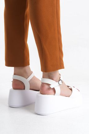 کفش پاشنه بلند پر سفید زنانه پاشنه متوسط (5-9 سانتی متر) Limeo - کد 922691824
