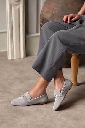 بابت طوسی زنانه چرم خالص NİŞANTAŞI SHOES - کد 921368437