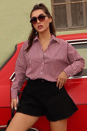 پیراهن زرشکی زنانه رگولار Madmext - کد 922693814