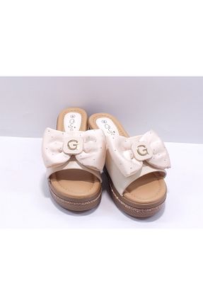 دمپائی بژ زنانه چرم خالص Guja - کد 922698271