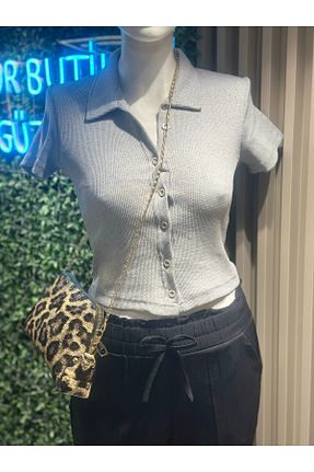 پیراهن طوسی زنانه کراپ mor butik - کد 922695155