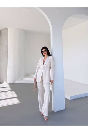 ست بالاتنه و پائین تنه بژ زنانه بافتنی Rute butik - کد 922697004