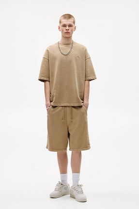 تیشرت قهوه ای مردانه رگولار Pull & Bear - کد 922080014