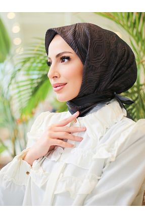 روسری مشکی پنبه پلی استر efdal şal eşarp - کد 922694603
