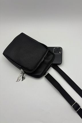 کیف دوشی مشکی زنانه چرم مصنوعی Bersia - کد 922697267