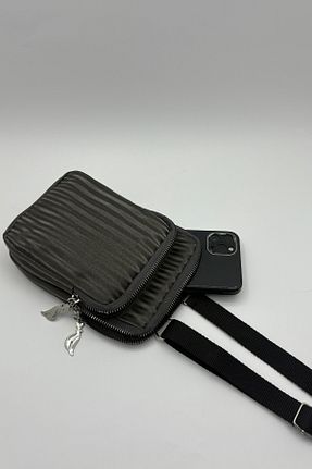 کیف دوشی طوسی زنانه چرم مصنوعی Bersia - کد 922697765