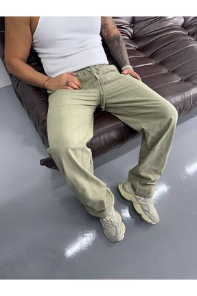 شلوار خاکی مردانه کتان Oliggopol - کد 922707025