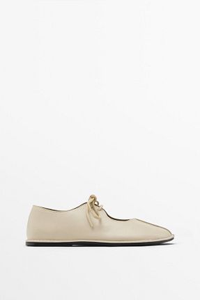 کفش کژوال سفید زنانه چرم خالص Massimo Dutti - کد 922713684