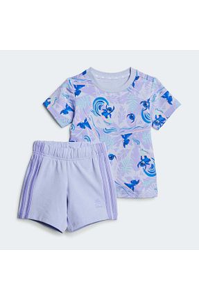 ست بالاتنه و پائین تنه اسپرت بنفش بچه گانه adidas - کد 922724740