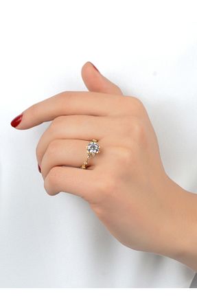 انگشتر طلا زرد زنانه 22 عیار kuyumcu nurettin - کد 732738354