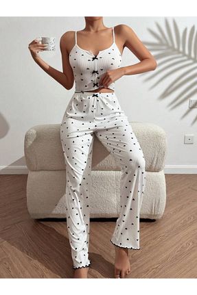 ست لباس راحتی سفید زنانه چاپی GAZANİGA - کد 922705875