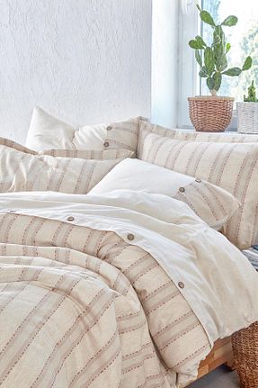 روتختی دونفره قهوه ای کتان Ecocotton - کد 315925568