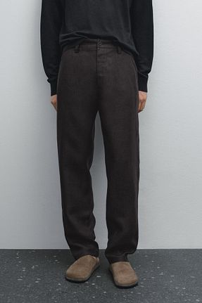 شلوار جین طوسی مردانه پاچه گشاد Massimo Dutti - کد 922719140
