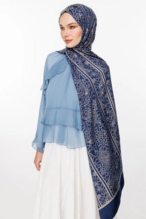 شال سرمه ای زنانه کشمیر Mooncorn - کد 900391963