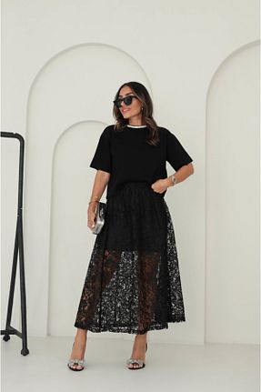 دامن مشکی زنانه بافتنی LifeisFashion - کد 922751679