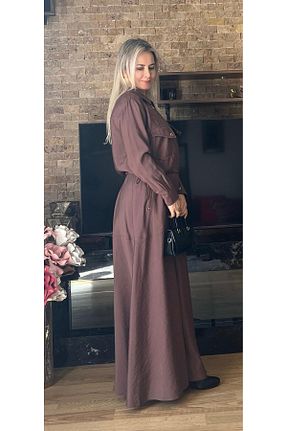 لباس حجاب قهوه ای زنانه رگولار Cardella - کد 922748030