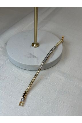 دستبند جواهر طلائی زنانه زیرکن gingillo aksesuar - کد 922759691