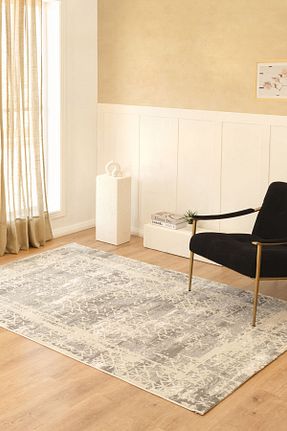 فرش طوسی قابل شستشو Kaşmir Halı - کد 871872400