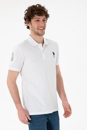 پولوشرت سفید مردانه پنبه ای U.S. Polo Assn. - کد 922766276