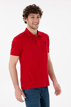پولوشرت قرمز مردانه پنبه ای U.S. Polo Assn. - کد 922766448