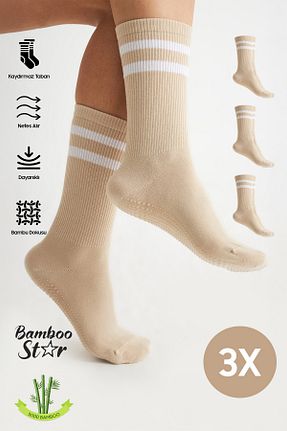 جوراب یوگا بژ bamboo star - کد 923596566