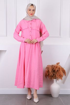 ست بالاتنه و پائین تنه حجاب صورتی زنانه رگولار İmajButik - کد 922775016