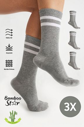 جوراب طوسی زنانه بامبو bamboo star - کد 922788060