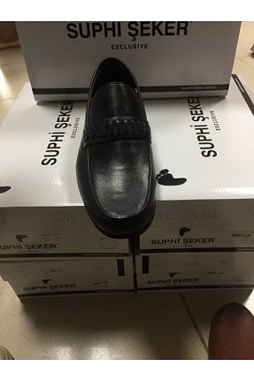 کفش کلاسیک مشکی مردانه چرم خالص SUPHİ ŞEKER - کد 937802533